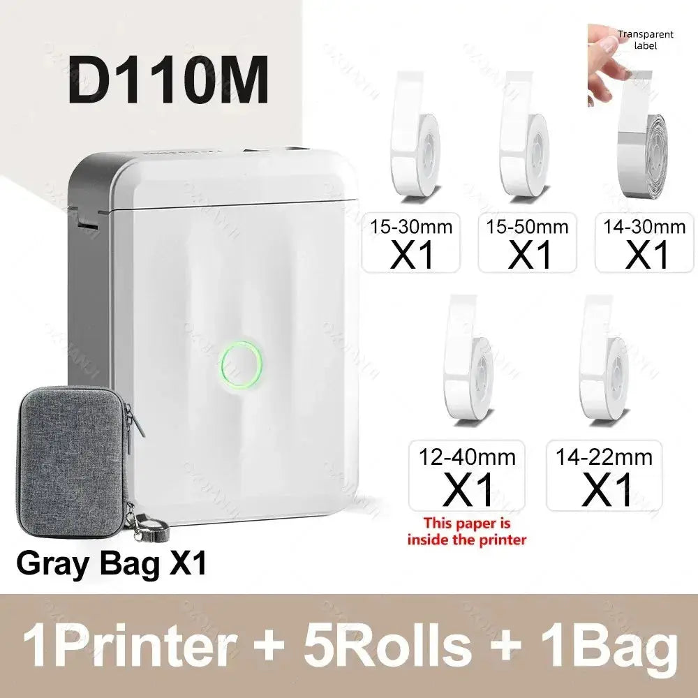 Niimbot D110 Label Printer Bluetooth Mini Adhesive Portable Smart Label Maker UV Without Ink For Office School Labeling Machine GreatEagleInc