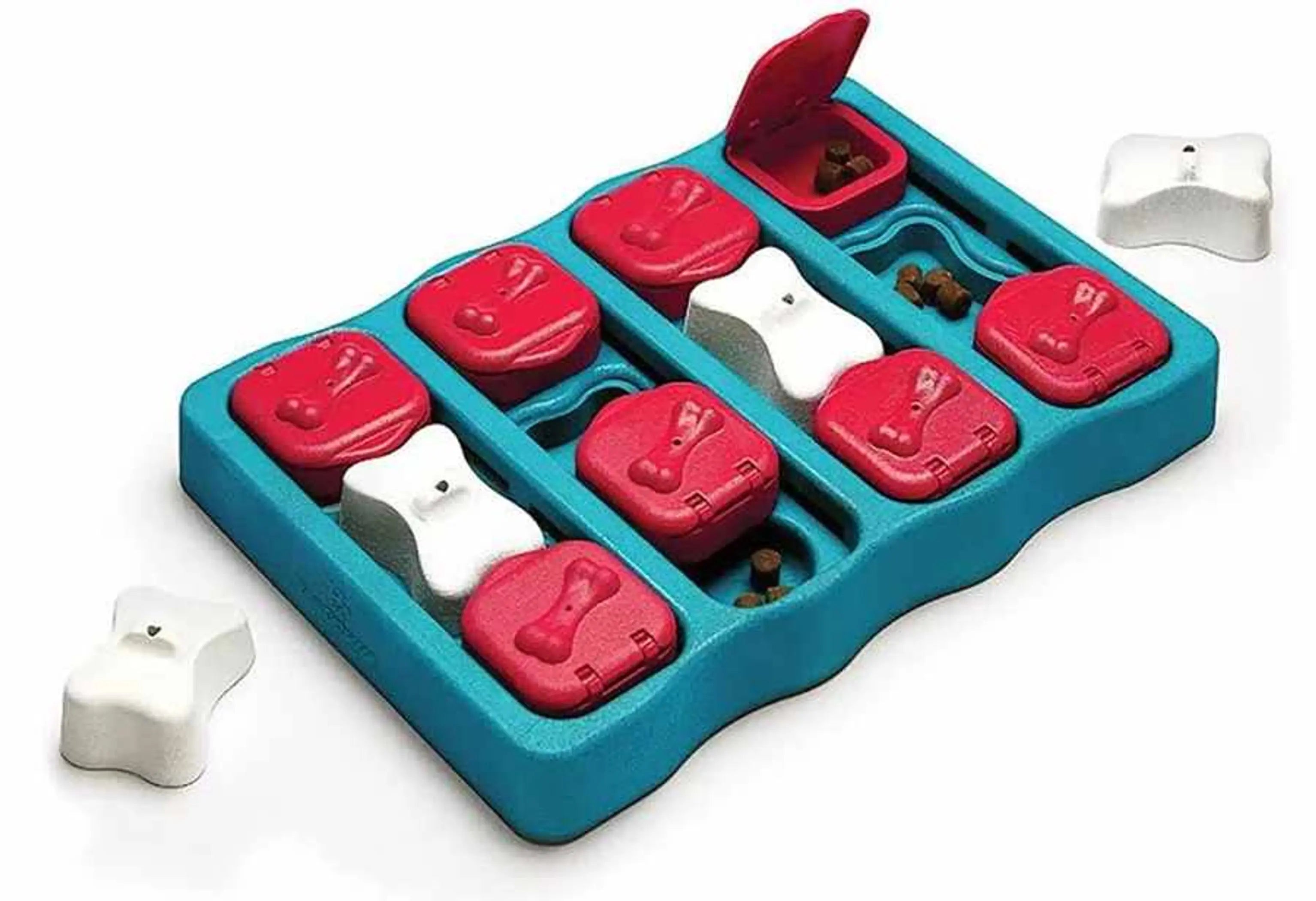 Nina Ottosson Dog Brick Interactive Treat Dog Puzzle Toy Blue Level 2 Nina Ottosson