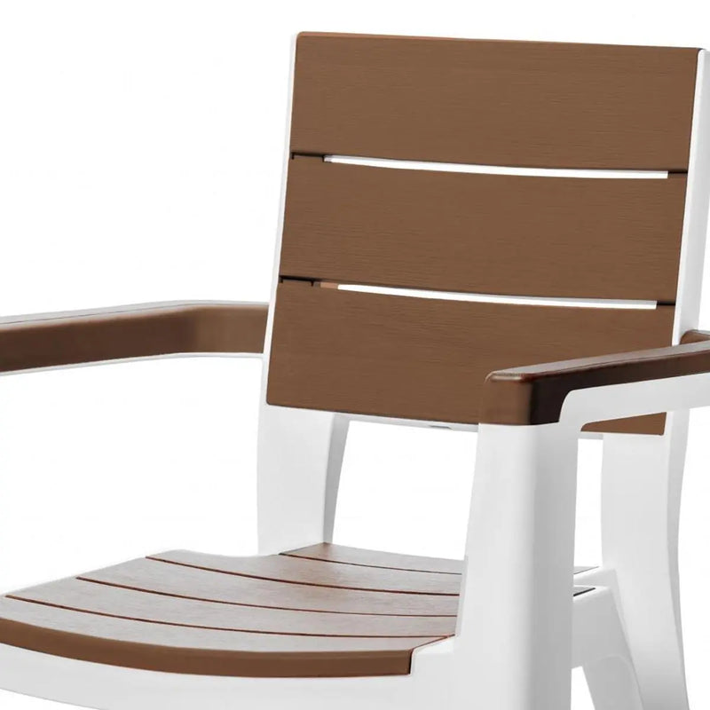 Nine Piece Brown Plastic Outdoor Patio Set With Table Homeroots Outdoor