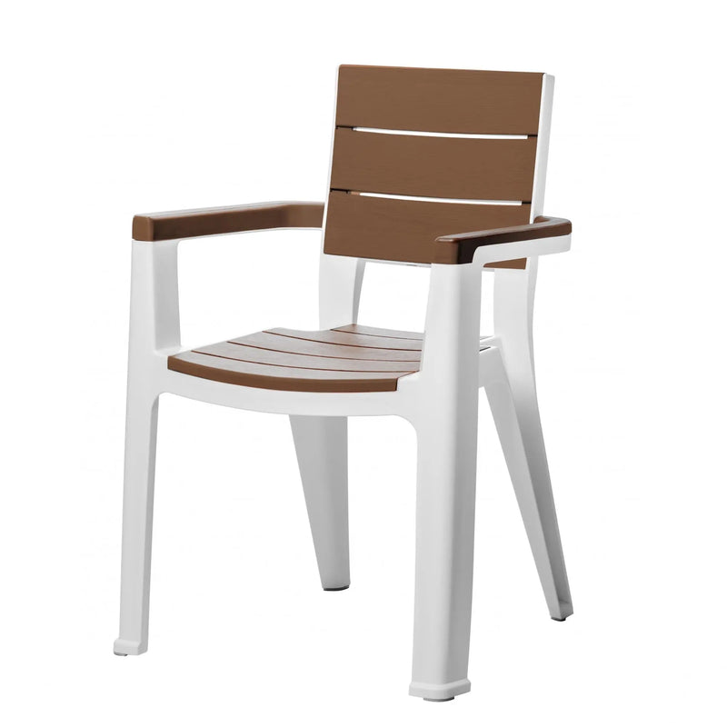 Nine Piece Brown Plastic Outdoor Patio Set With Table Homeroots Outdoor