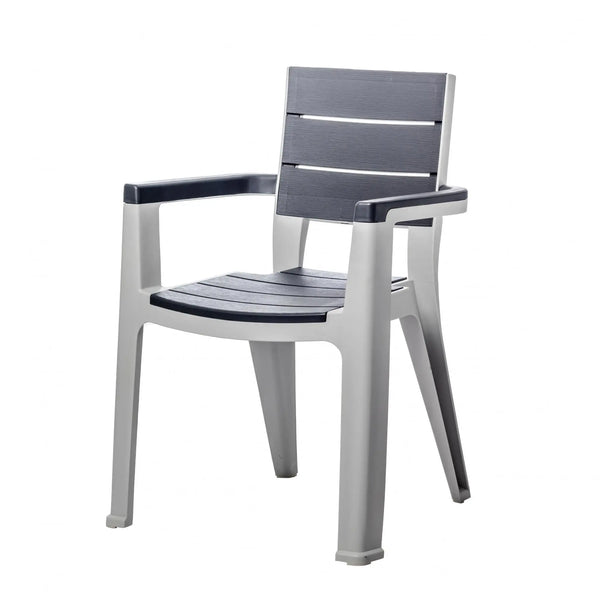 Nine Piece Gray Plastic Outdoor Patio Set With Table Homeroots Outdoor