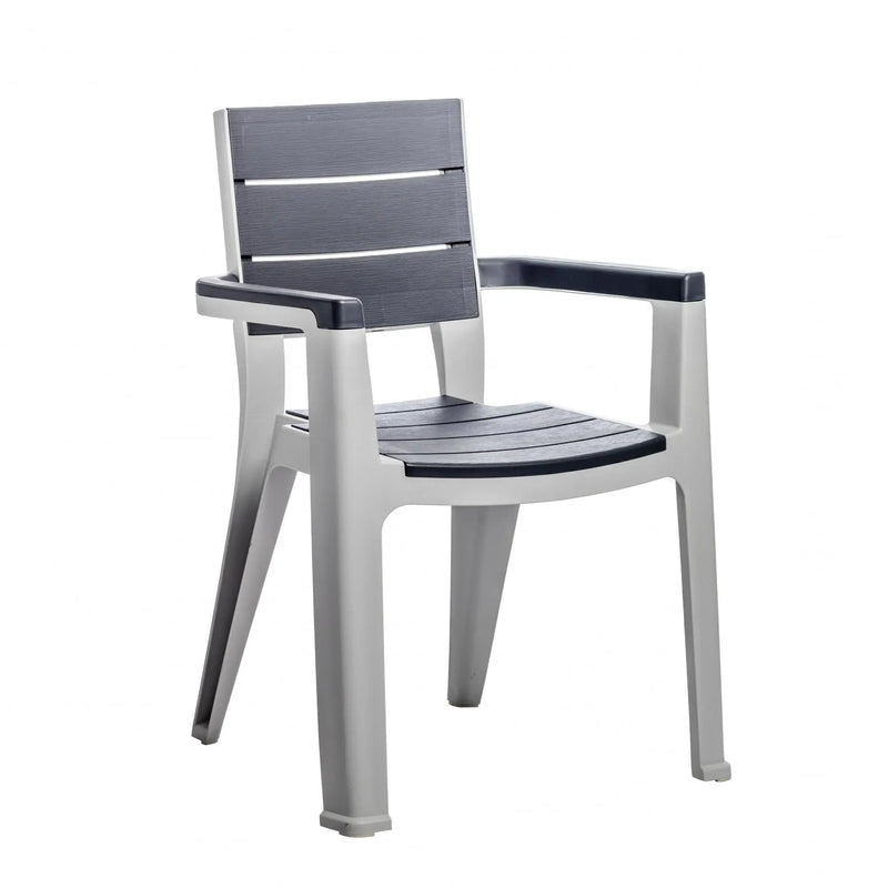 Nine Piece Gray Plastic Outdoor Patio Set With Table Homeroots Outdoor
