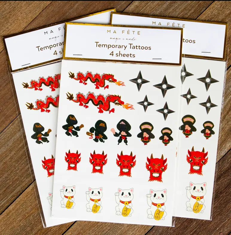 Ninja Temporary tattoos Ma Fête