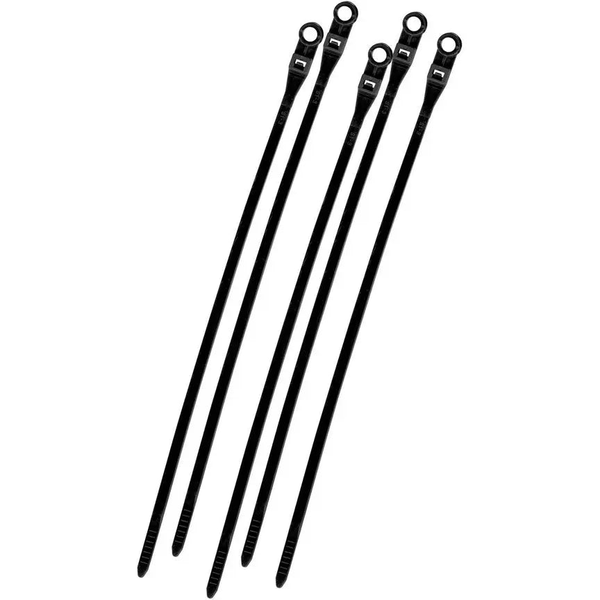 Nippon Nylon Wire Ties 8″ With Tie-down Mounting Ring - Black (100 Count) Nippon