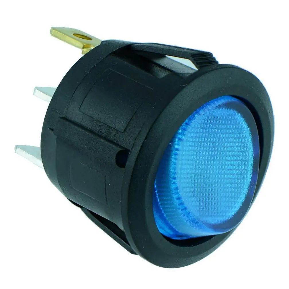 Nippon Round Rocker Switch With Blue Led Illumination (10 Pack) Nippon