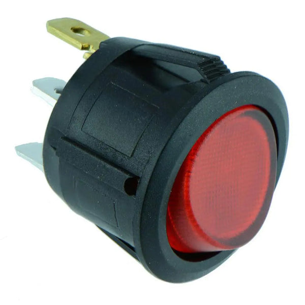 Nippon Round Rocker Switch With Red Led Illumination (10 Pack) Nippon