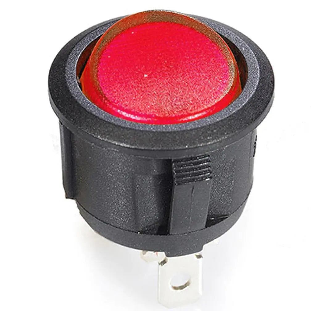 Nippon Round Rocker Switch With Red Led Illumination (10 Pack) Nippon