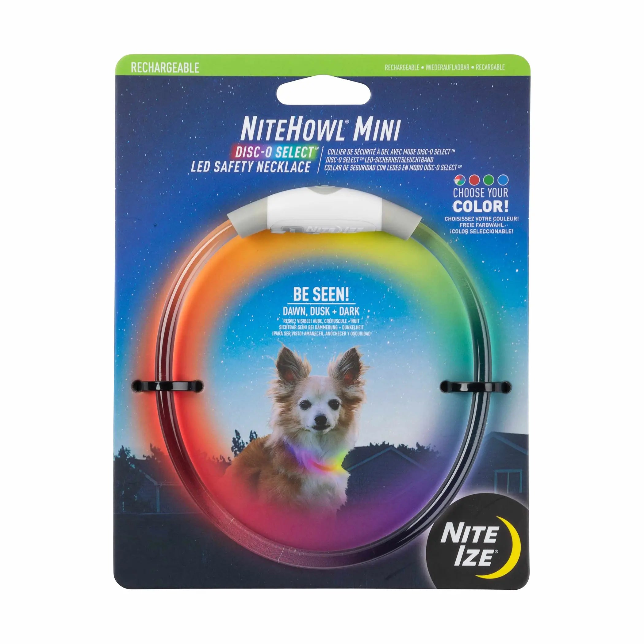 Nite Ize NiteHowl Mini Rechargeable LED Safety Necklace - Disc-O Select Nite Ize