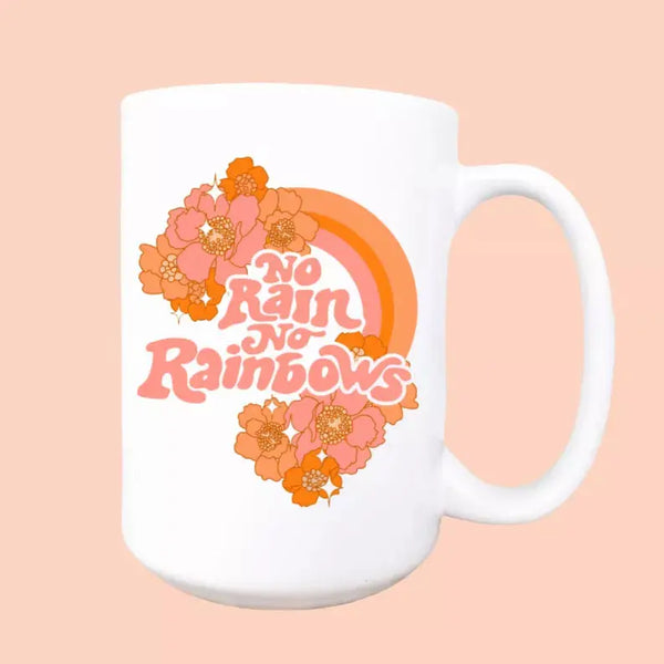 No rain no rainbows ceramic coffee mug Mug & Mini