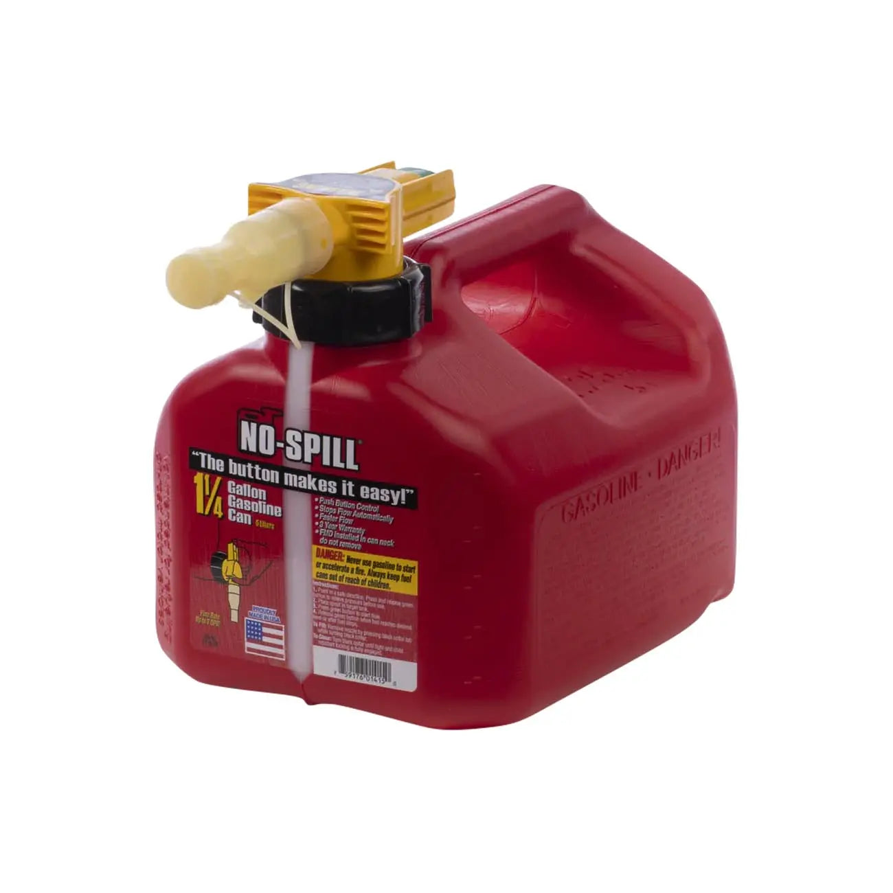 No-spill 1.25-gallon Gas Can Red With Viewstripe Stripe NOSPILL