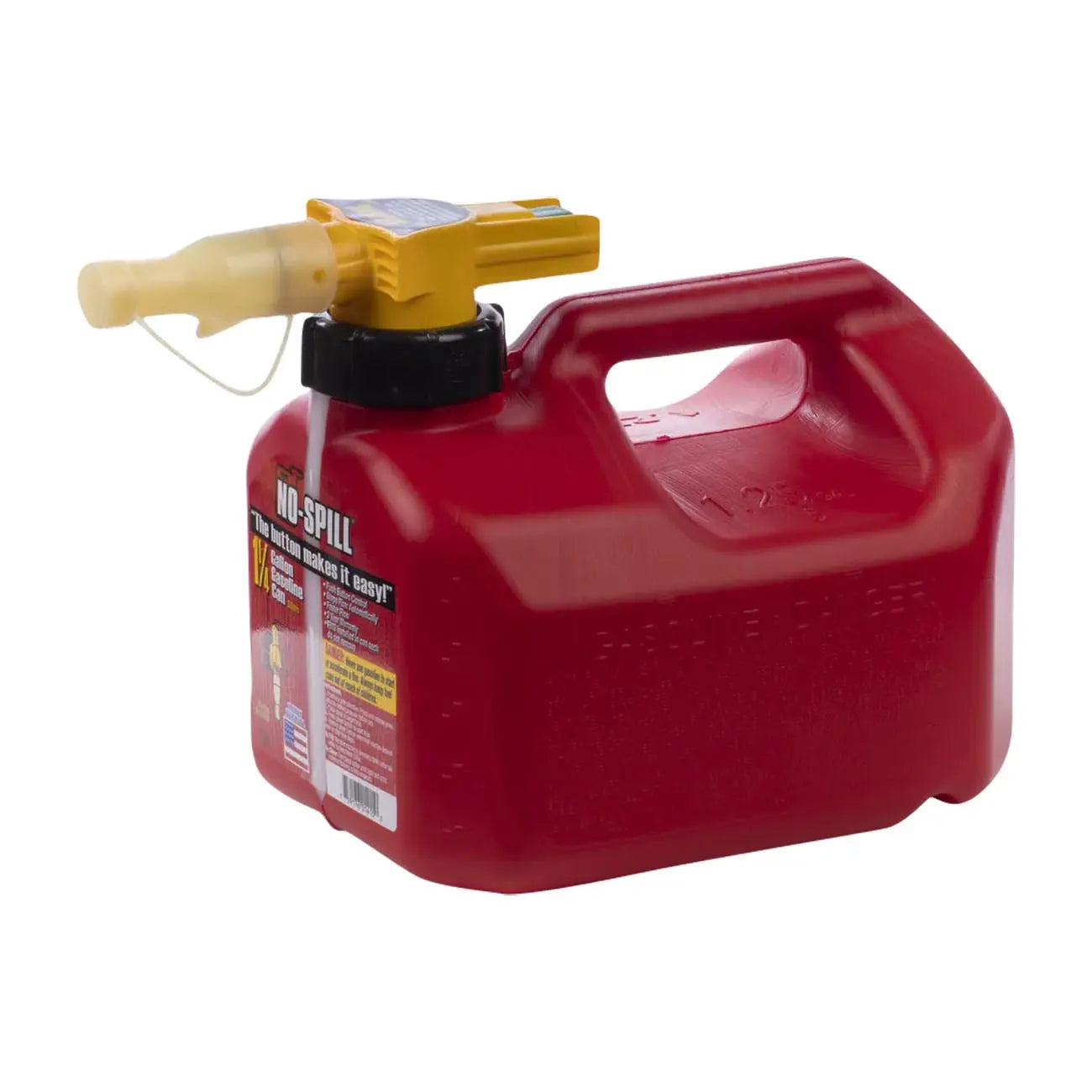 No-spill 1.25-gallon Gas Can Red With Viewstripe Stripe NOSPILL