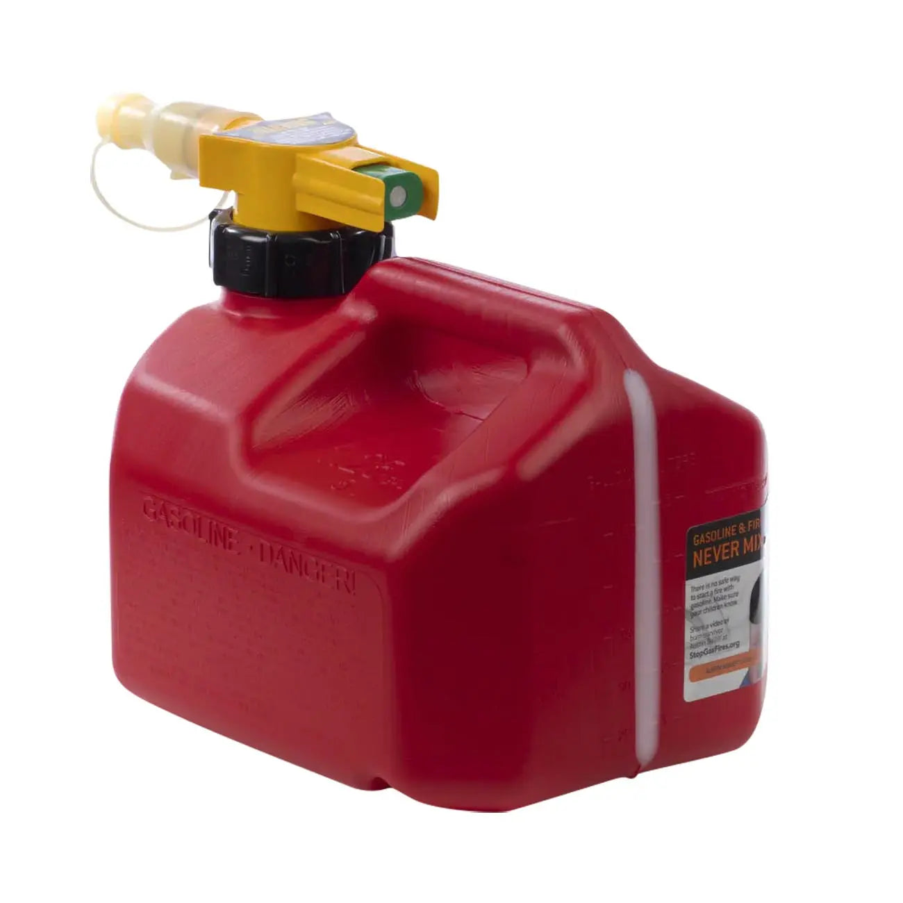 No-spill 1.25-gallon Gas Can Red With Viewstripe Stripe NOSPILL