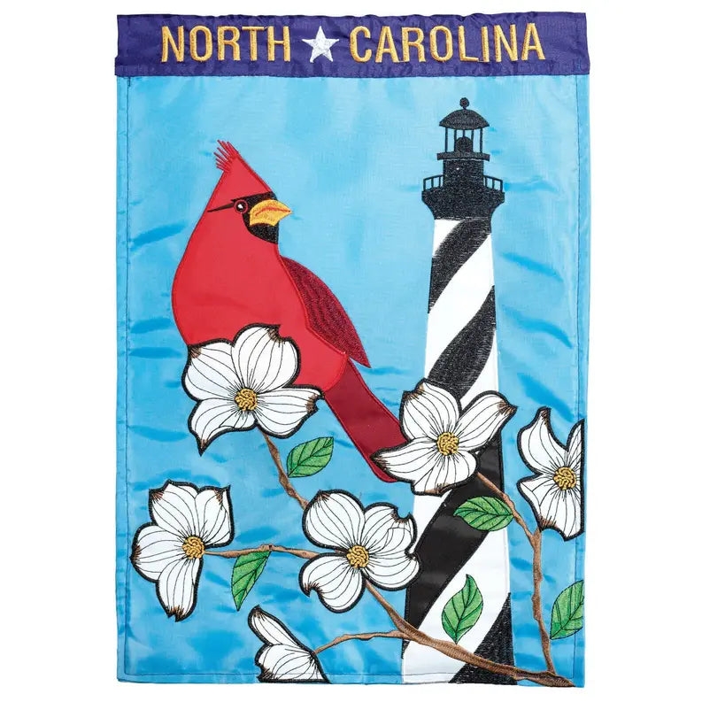 North Carolina Icons Applique Garden Flag Dicksons Inc