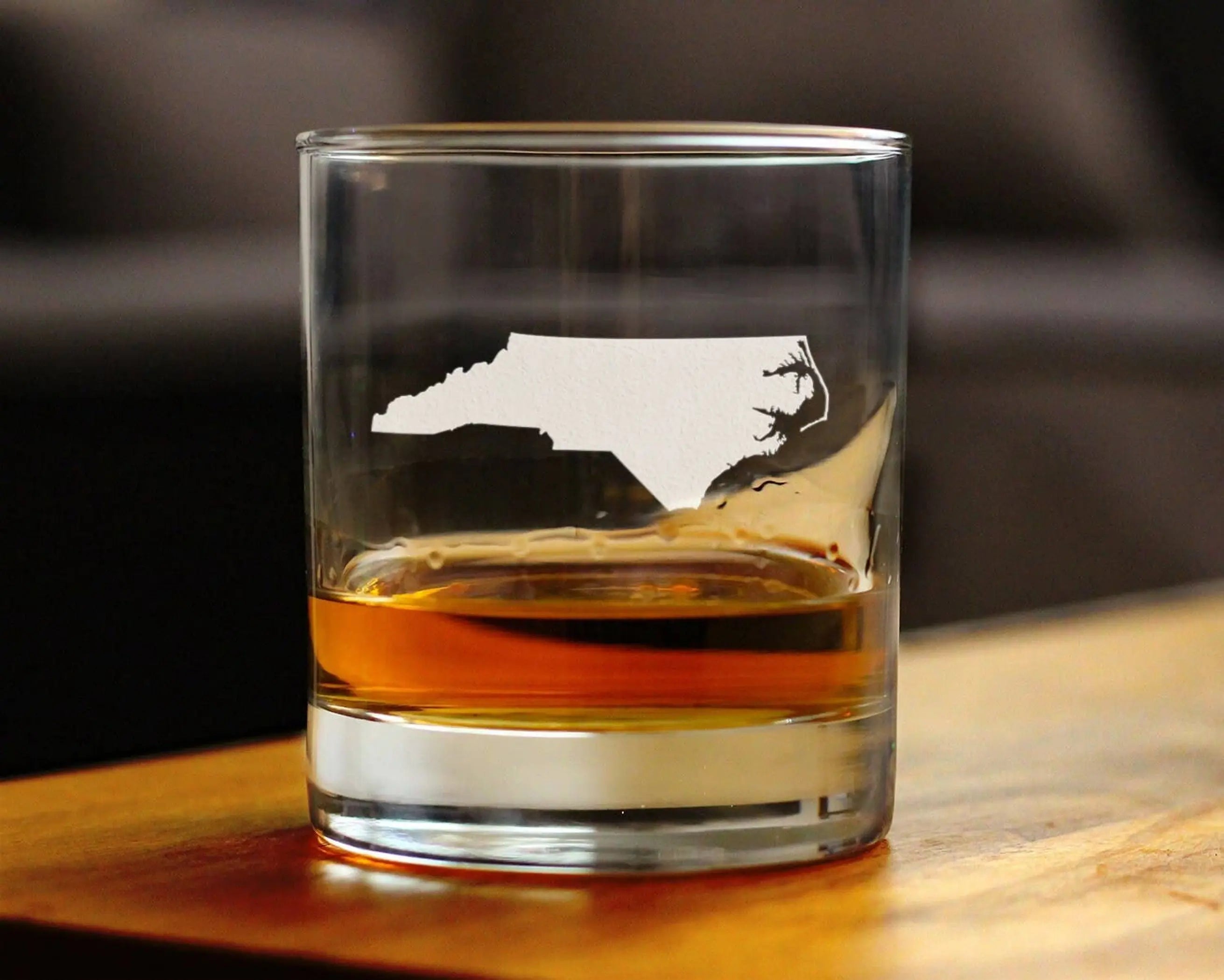 North Carolina Whiskey Rocks Glass - North Carolinians Gifts Bevvee