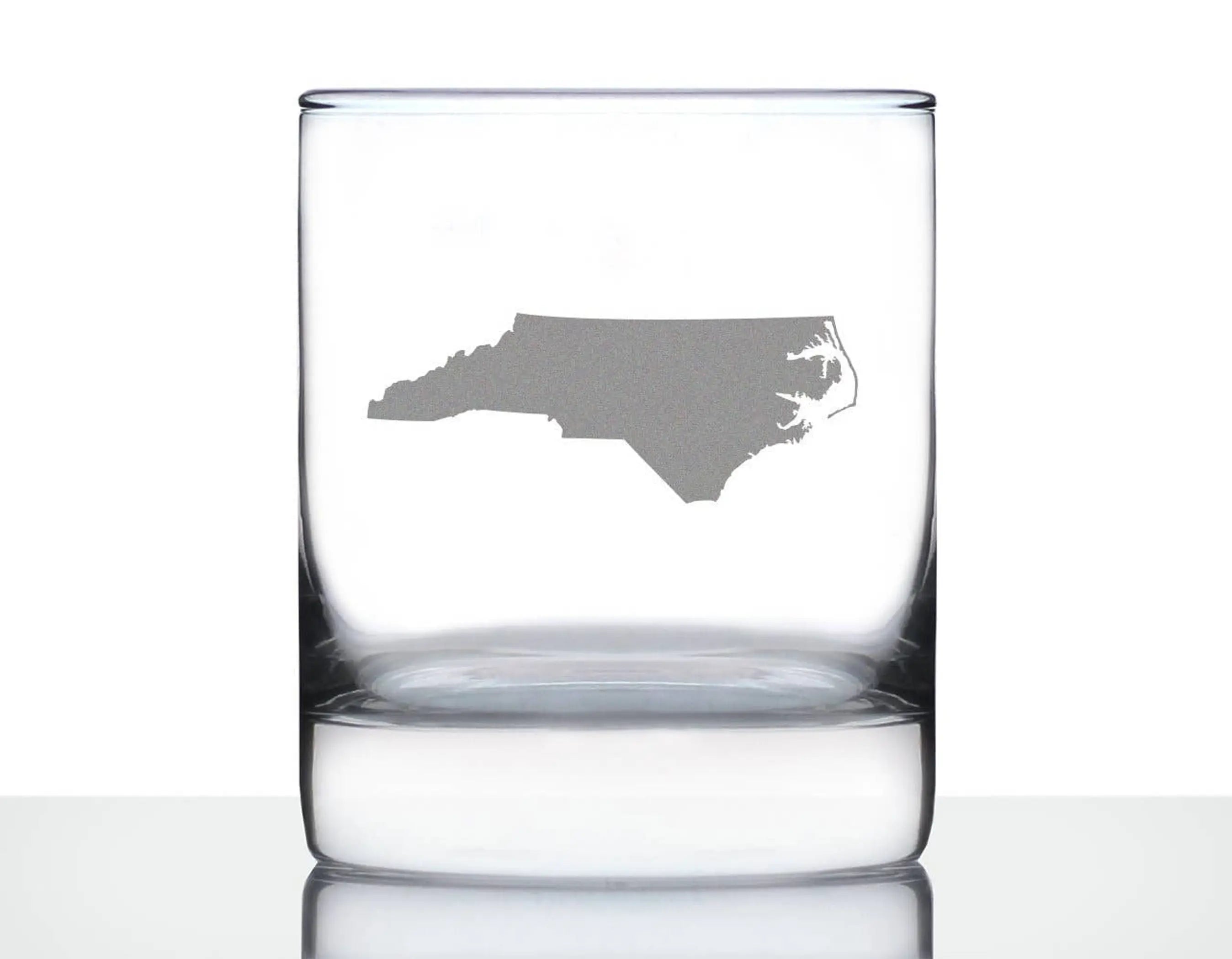 North Carolina Whiskey Rocks Glass - North Carolinians Gifts Bevvee