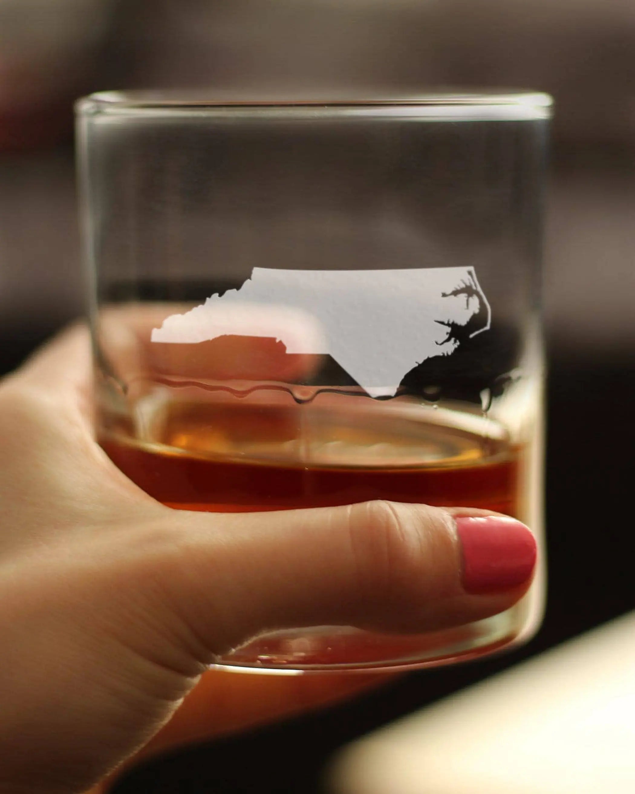 North Carolina Whiskey Rocks Glass - North Carolinians Gifts Bevvee