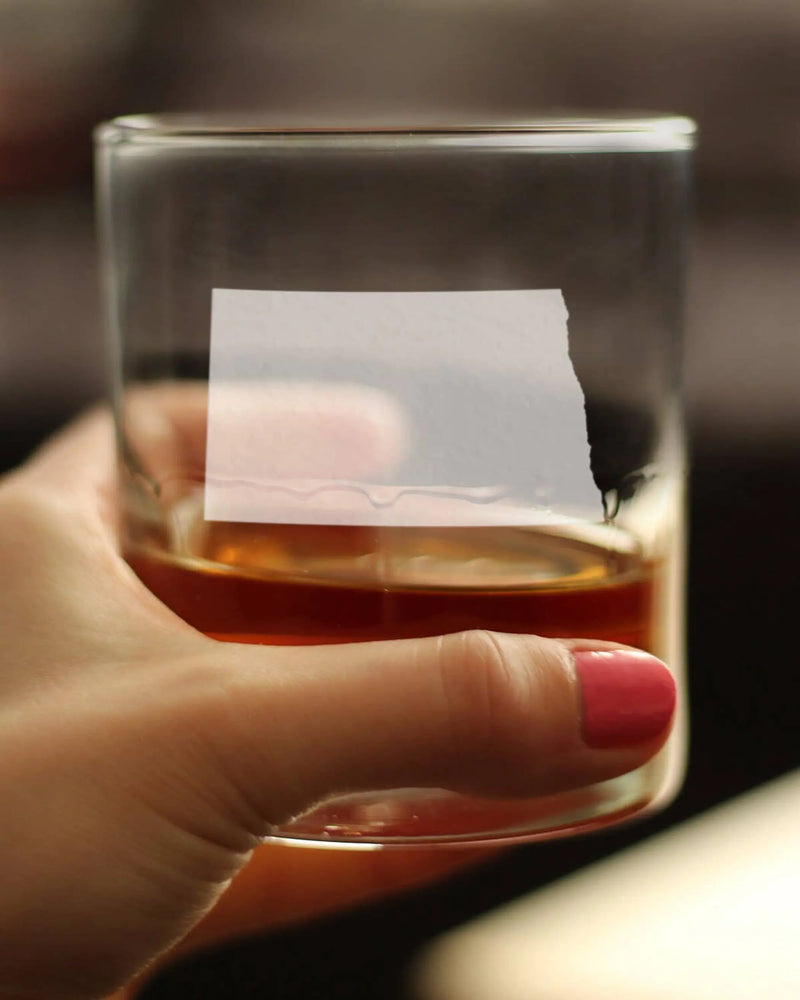 North Dakota Whiskey Rocks Glass - North Dakotans Gifts Bevvee