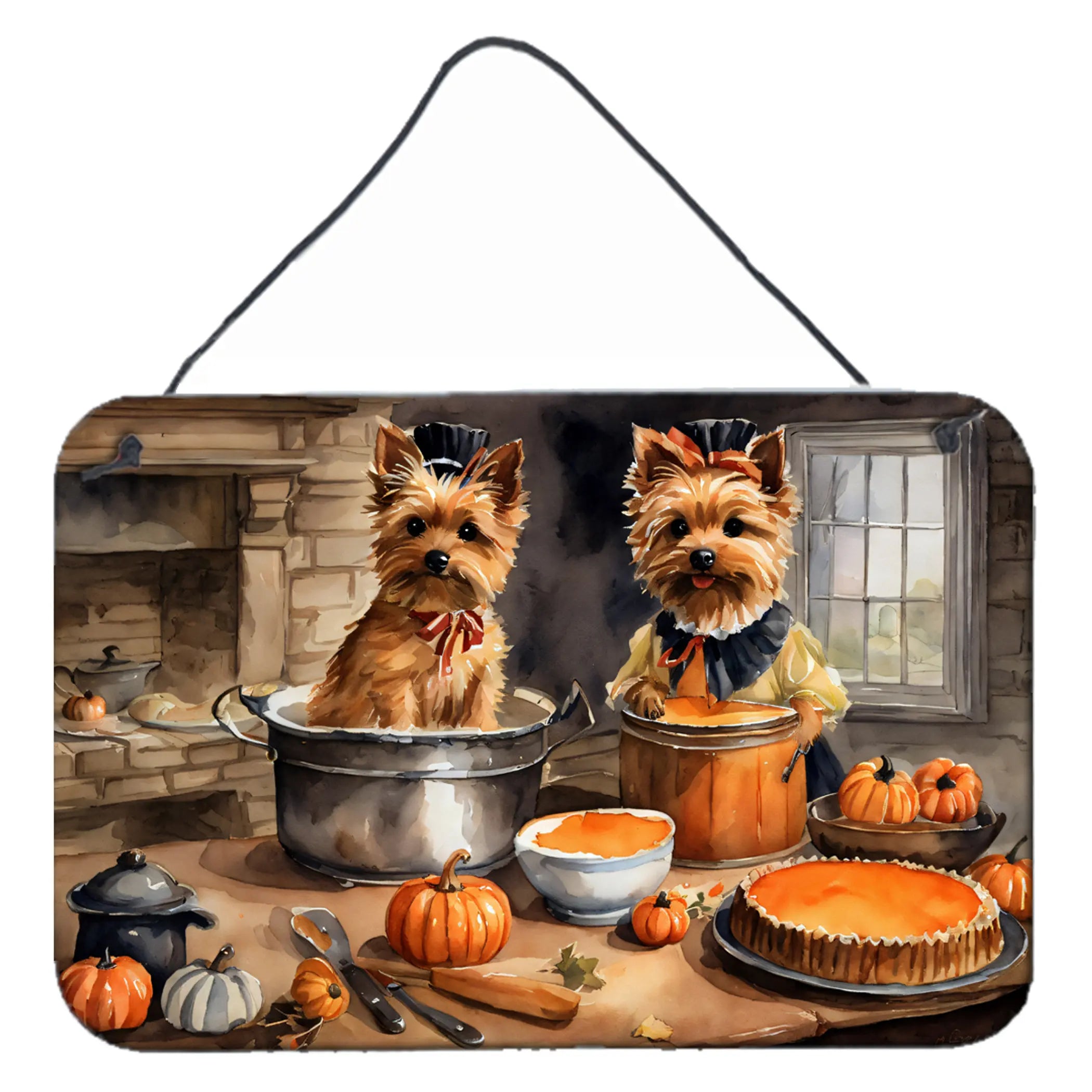 Norwich Terrier Fall Kitchen Pumpkins Wall or Door Hanging Prints Caroline's Treasures