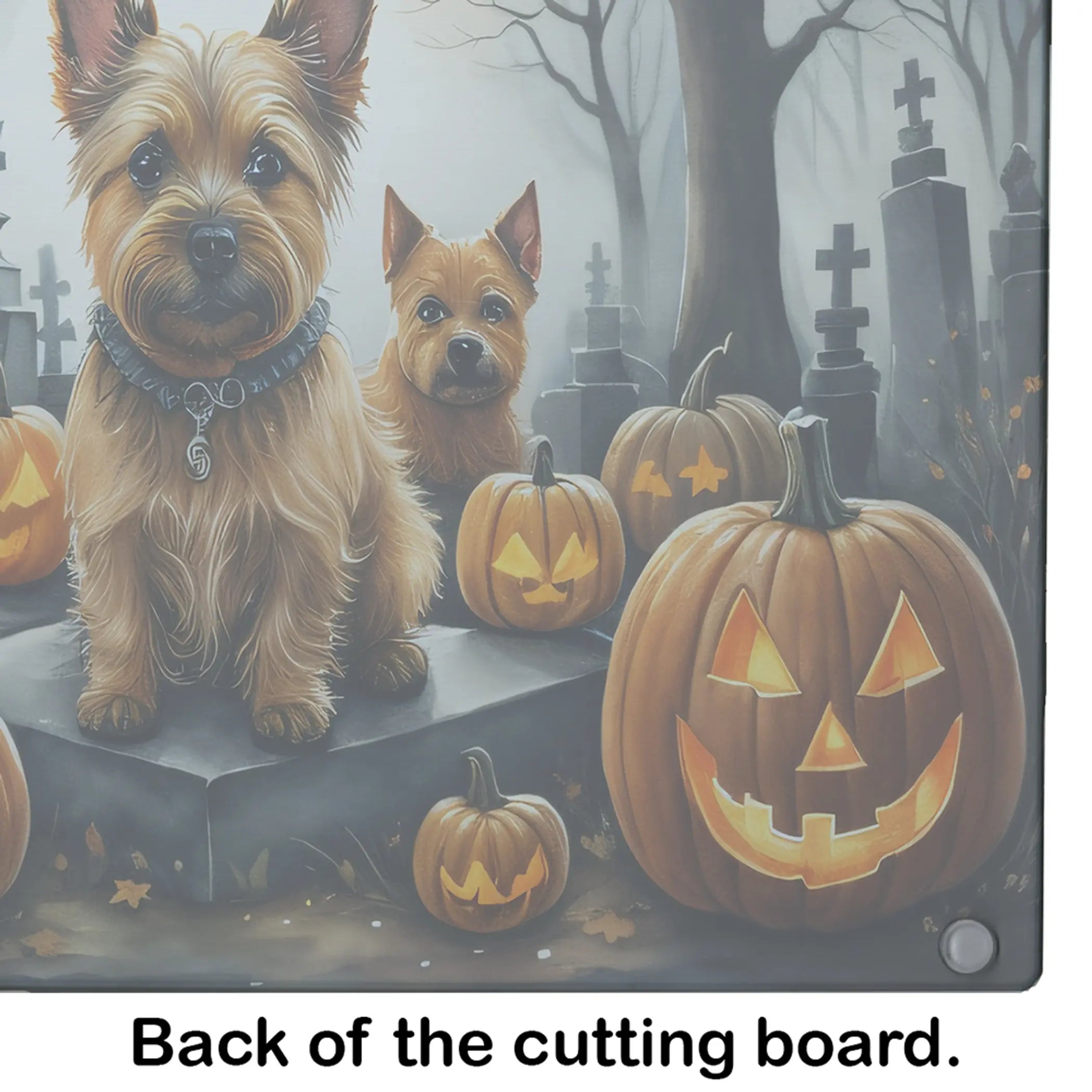 Norwich Terrier Spooky Halloween Glass Cutting Board Caroline's Treasures