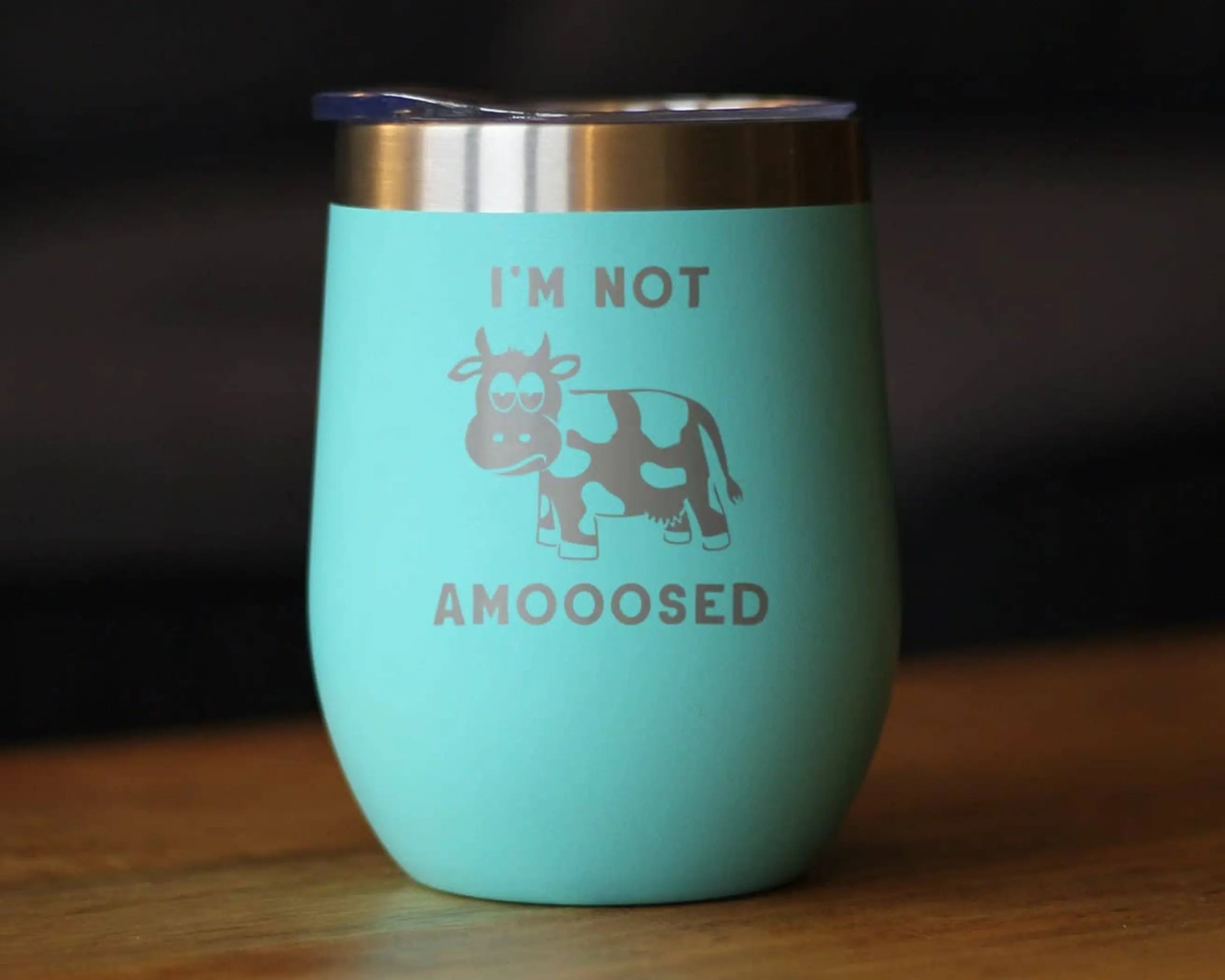 Not Amoosed Insulated Wine Tumbler - Cow Gifts and Decor Bevvee