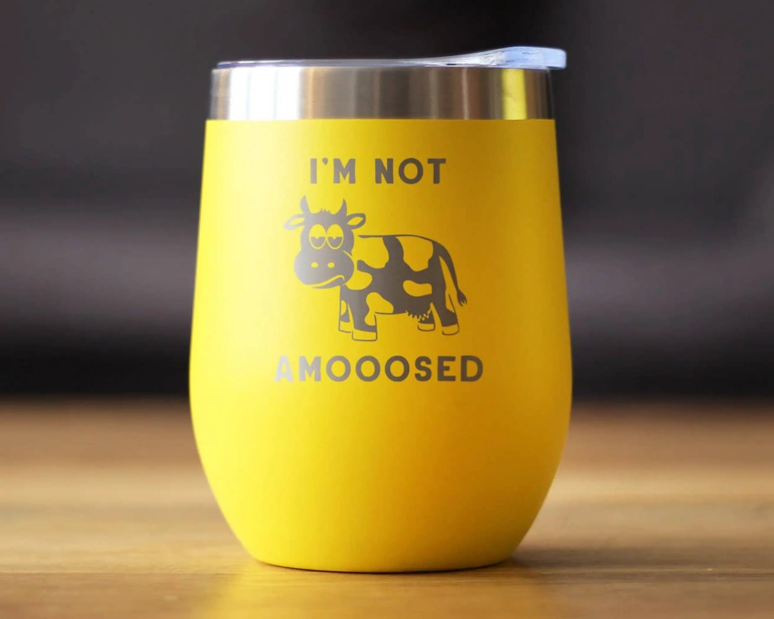 Not Amoosed Insulated Wine Tumbler - Cow Gifts and Decor Bevvee