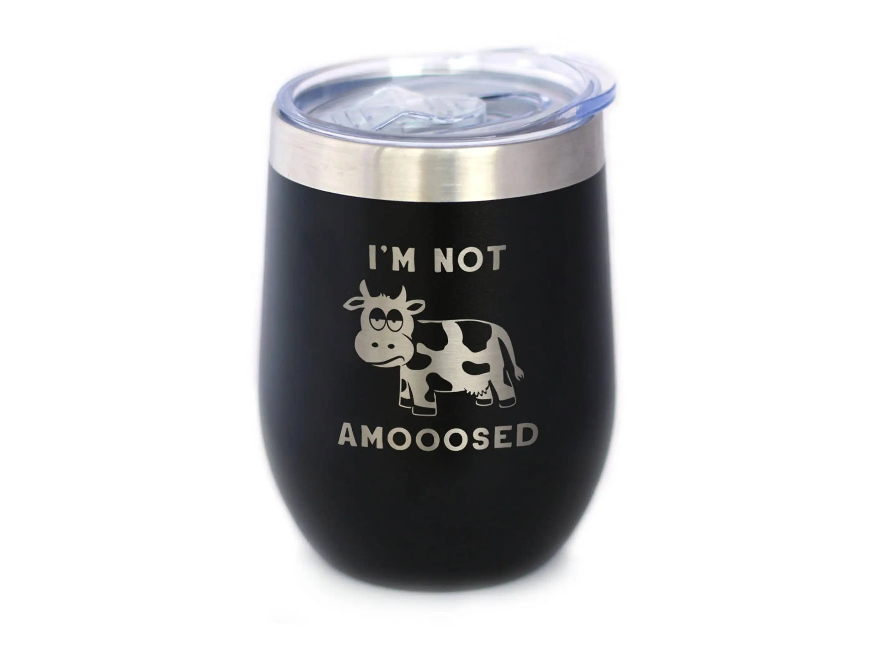 Not Amoosed Insulated Wine Tumbler - Cow Gifts and Decor Bevvee