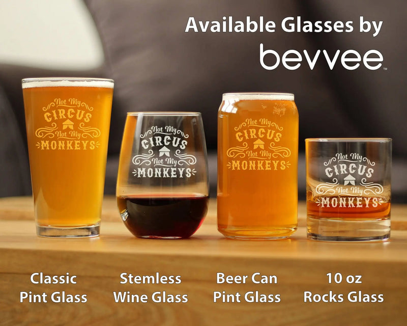 Not My Circus Whiskey Rocks Glass - Retirement Gifts Bevvee
