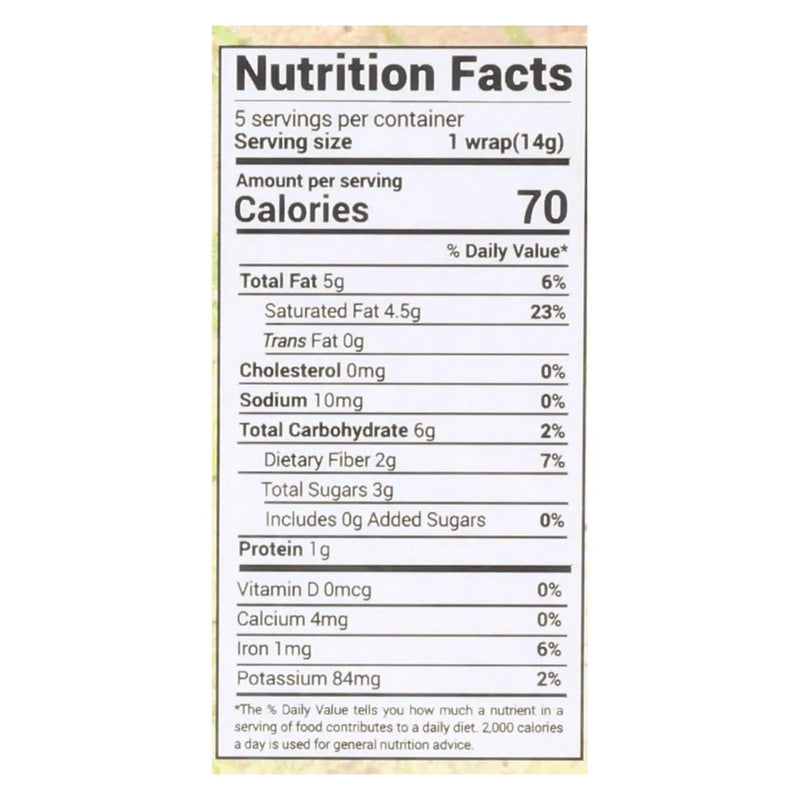 Nuco Original Organic Coconut Wraps  - Case Of 12 - 2.47 Oz Nuco