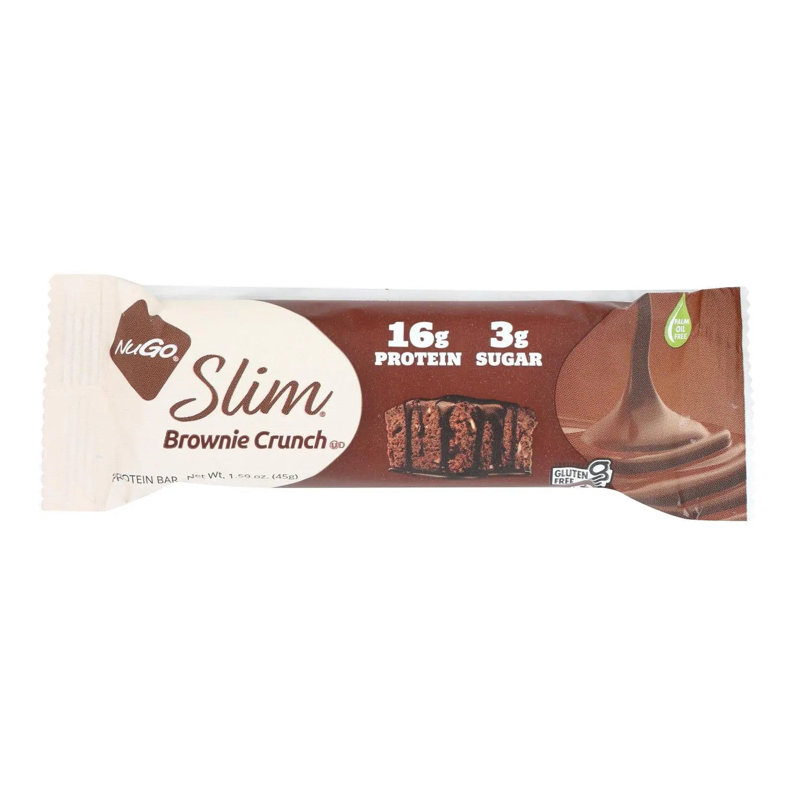 Nugo Nutrition Bar - Slim - Brownie Crunch - 1.59 Oz Bars - Case Of 12 Nugo Nutrition Bar