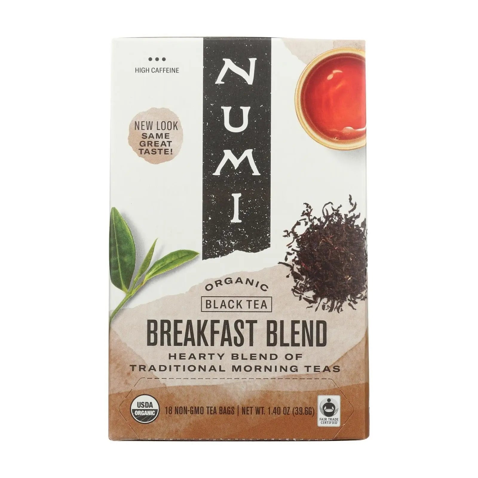Numi Tea Black Tea - Breakfast Blend - Case Of 6 - 18 Bags Numi Tea
