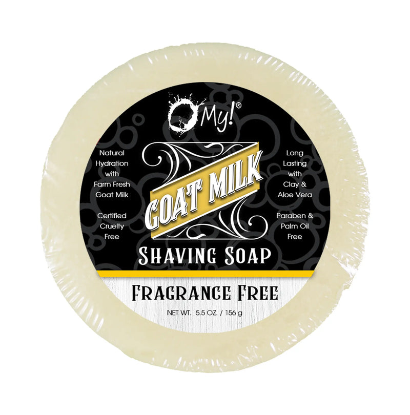 O My! Goat Milk Shaving Soap - Get your Healthy Goat Milk Wet-Shave On with O My! - Free of Parabens & More - Shea Butter, Vit E - Leaping Bunny Certified - Handcrafted in USA Omniio