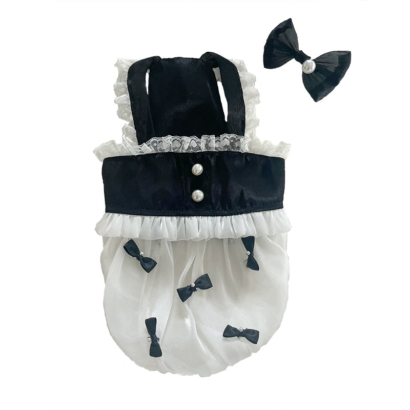 MIJIA Pet Clothes Summer New Arrival Hepburn Style Black and White Dress Teddy Bichon Dog Cat Thin Clothes