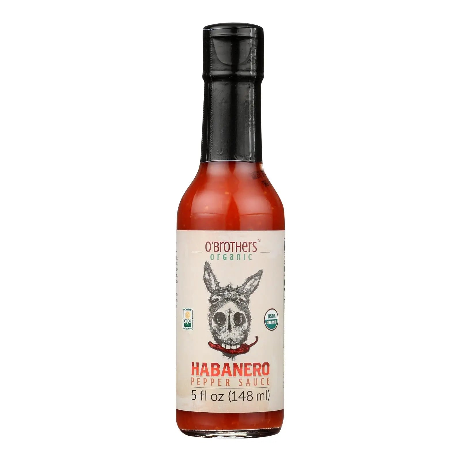 O'brothers Hot Sauce Habanero Pepper Sauce - Case Of 12 - 5 Fz O'brothers Hot Sauce