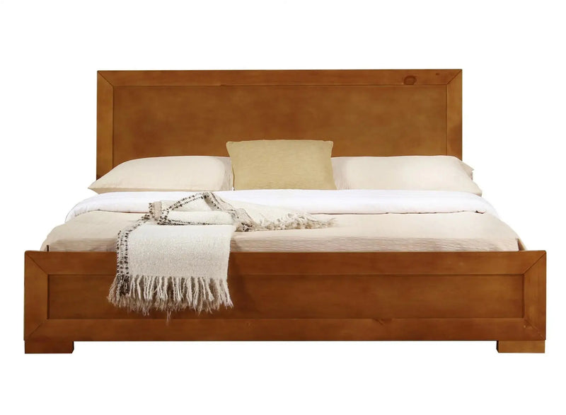 Oak Solid and Manufactured Wood Queen Bed Frame Homeroots Bed & Bath