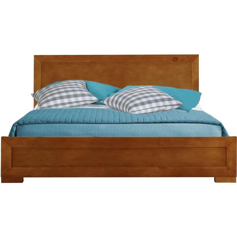 Oak Solid and Manufactured Wood Queen Bed Frame Homeroots Bed & Bath