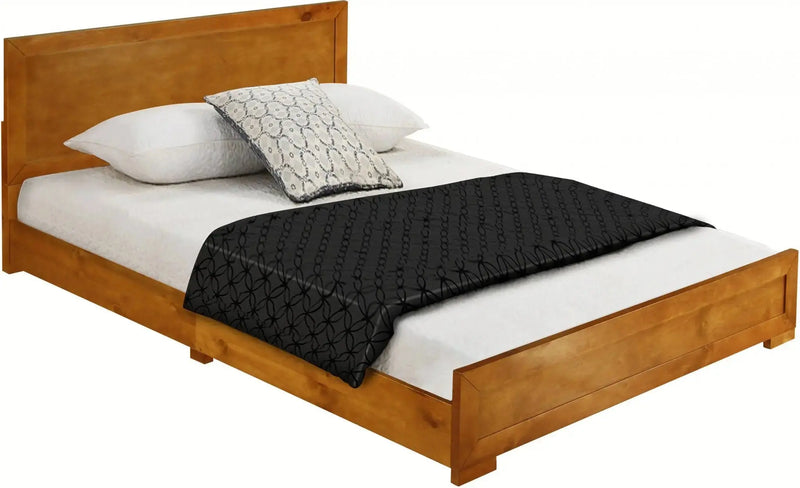 Oak Wood King Bed Frame Homeroots Bed & Bath