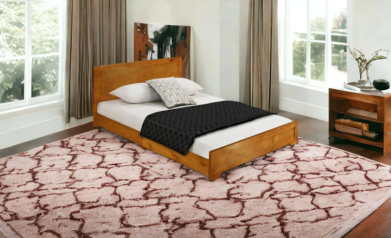 Oak Wood King Bed Frame Homeroots Bed & Bath