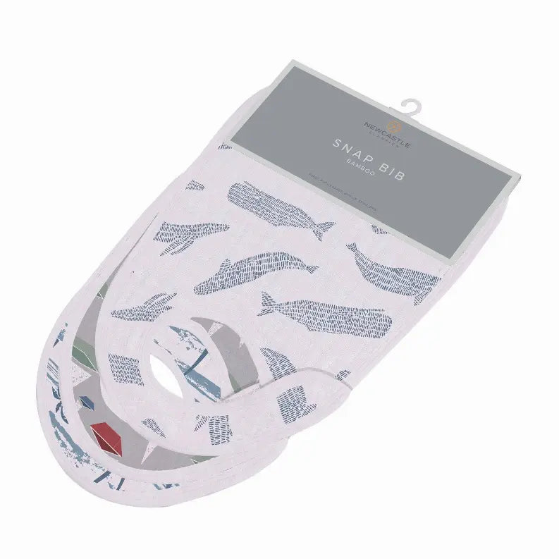 Ocean Tides Bamboo Snap Bibs Newcastle Classics