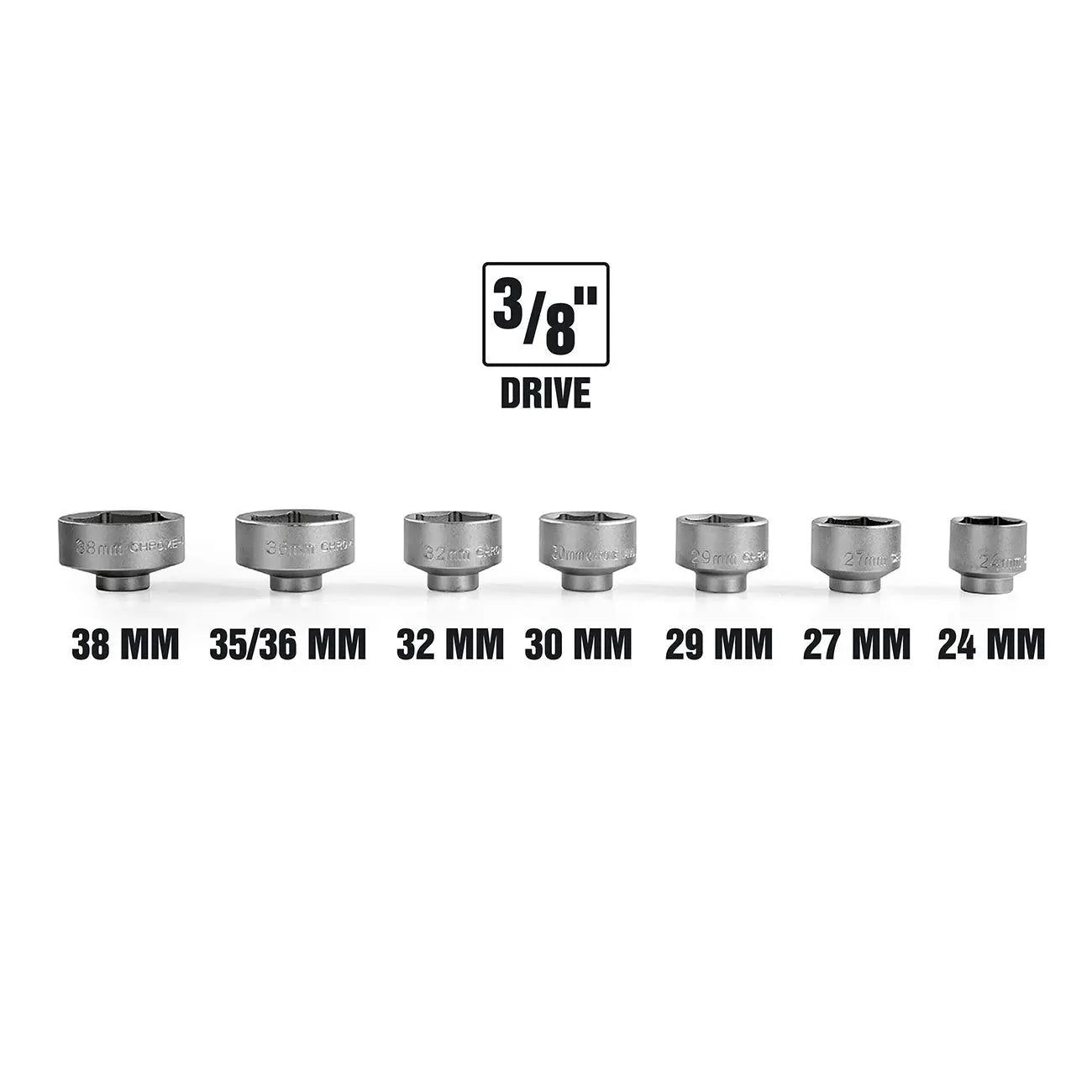 Oem Tools 27197 3/8 Inch Drive Oil Filter Removal Socket Set 7-piece OEM TOOLS