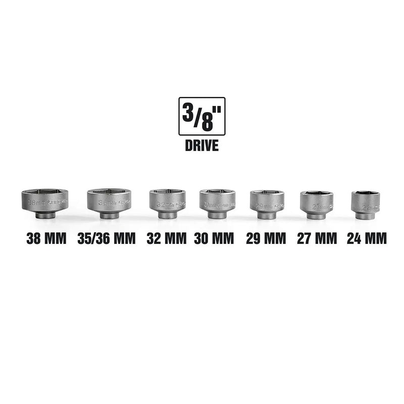 Oem Tools 27197 3/8 Inch Drive Oil Filter Removal Socket Set 7-piece OEM TOOLS