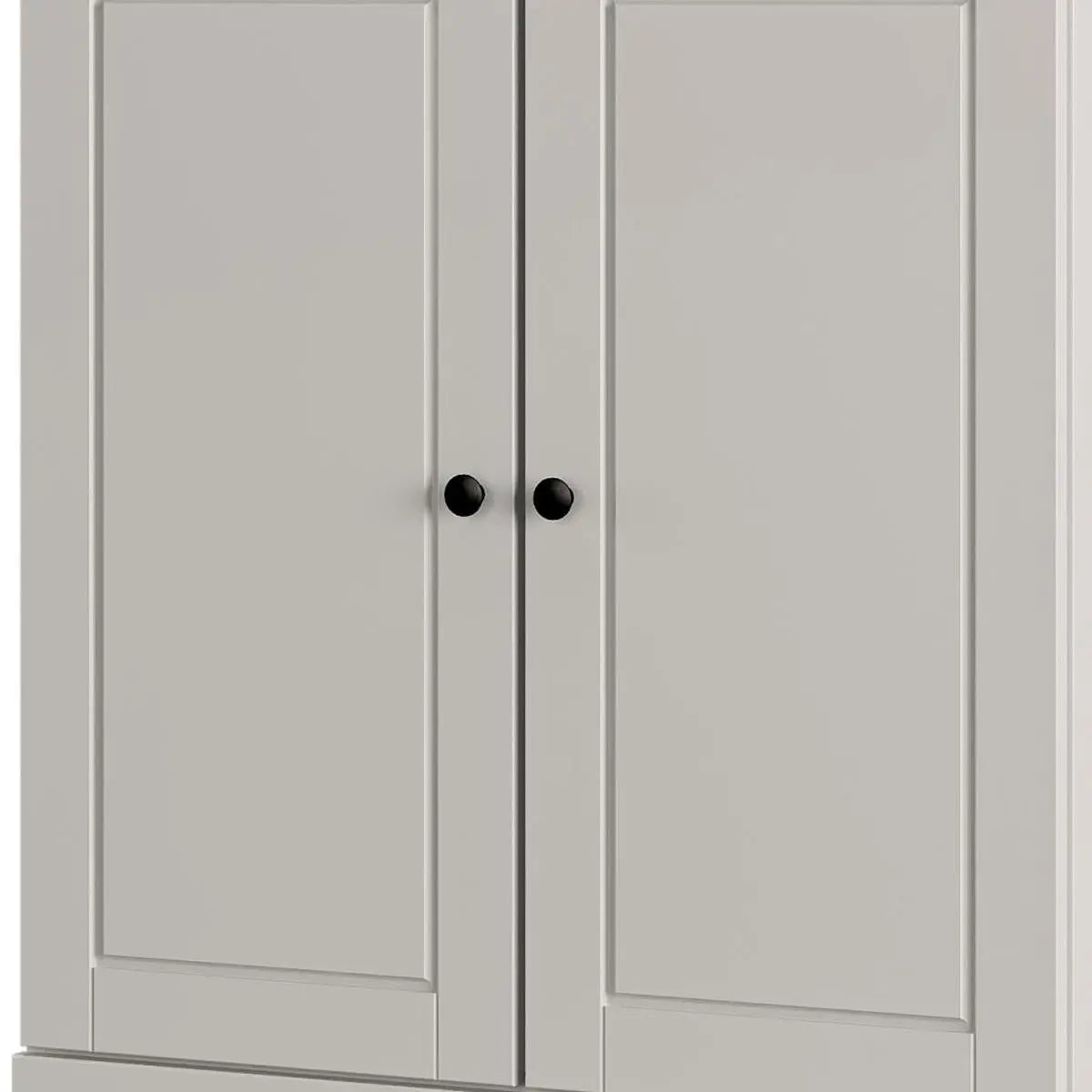 Off White Twenty Pair Solid WoodShoe Storage Cabinet Homeroots Organization