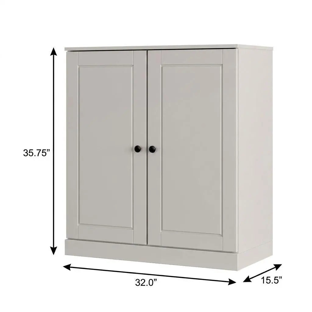Off White Twenty Pair Solid WoodShoe Storage Cabinet Homeroots Organization