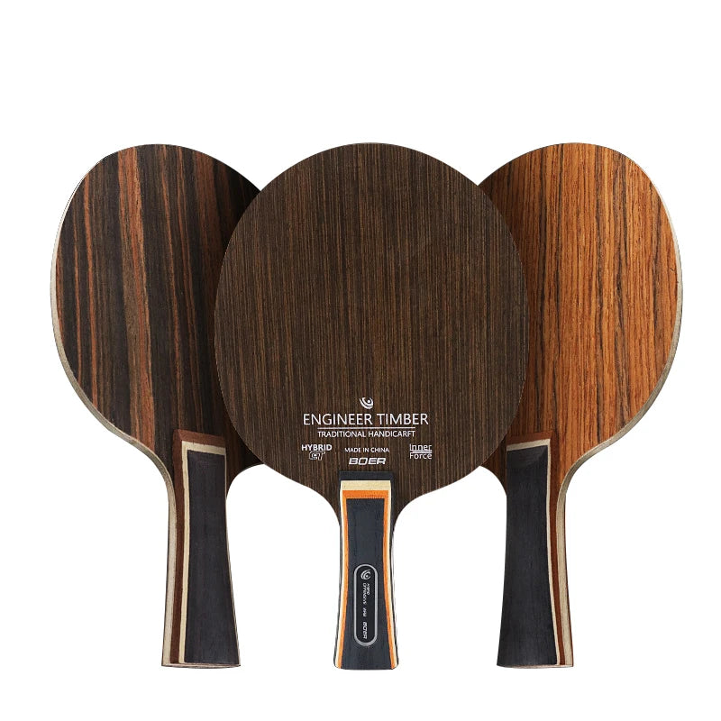 Offensive Table Tennis Blade Super Hard Ebony Face 3+2 Ping Pong Blade for Quick Attack Drive