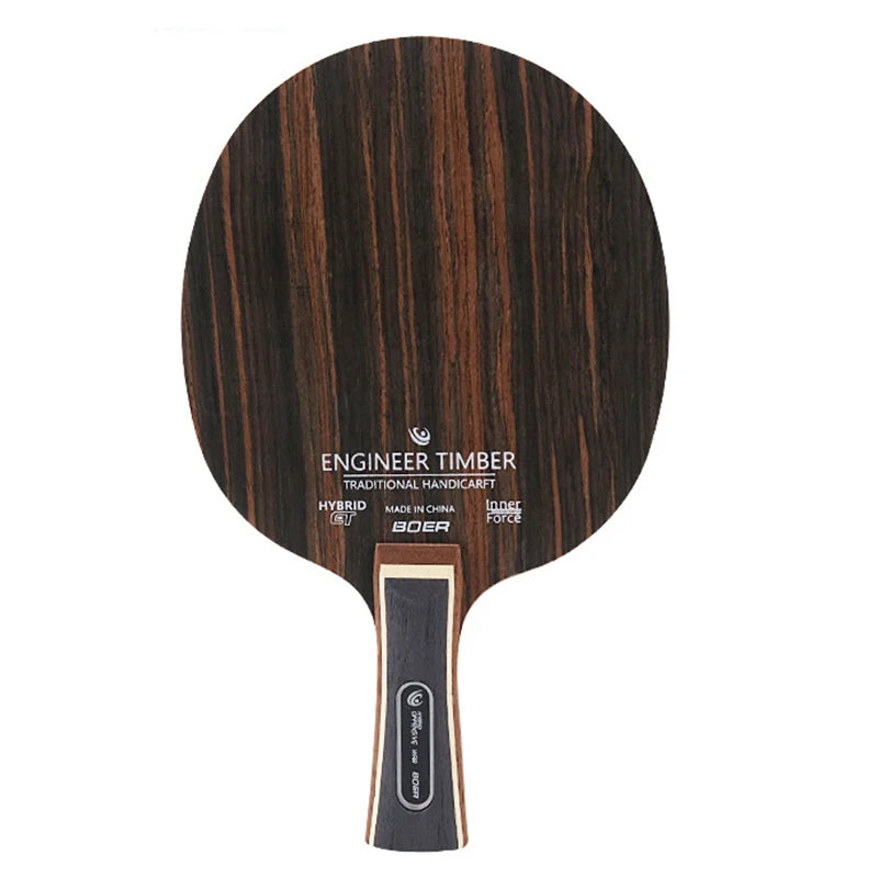 Offensive Table Tennis Blade Super Hard Ebony Face 3+2 Ping Pong Blade for Quick Attack Drive