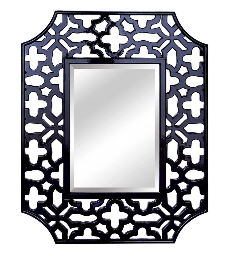 Olivia Glossy Openwork Frame Accent Wall Mirror SBC-LTD