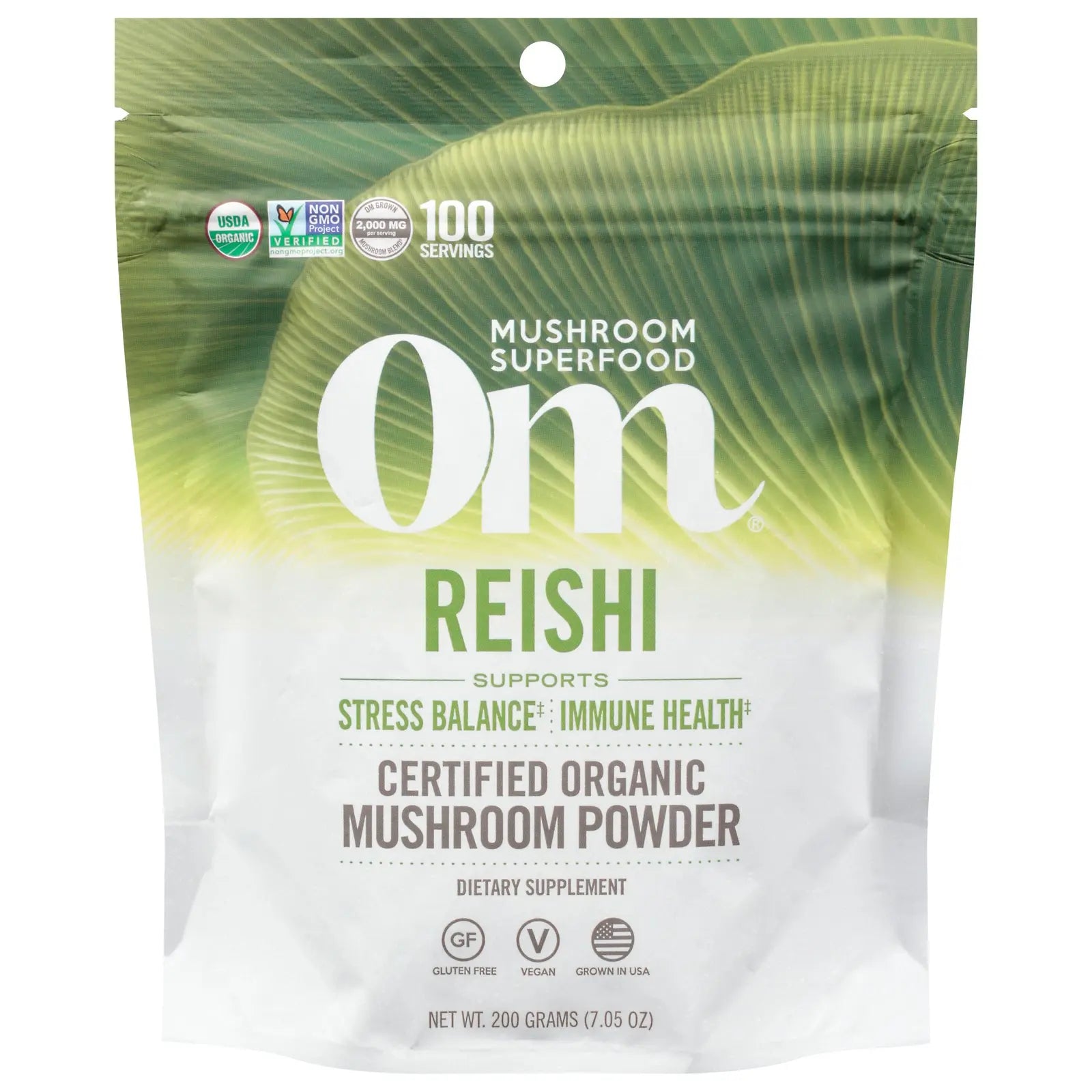 Om - Reishi Organic Powder 200grm - 1 Each -7.05 Oz Om