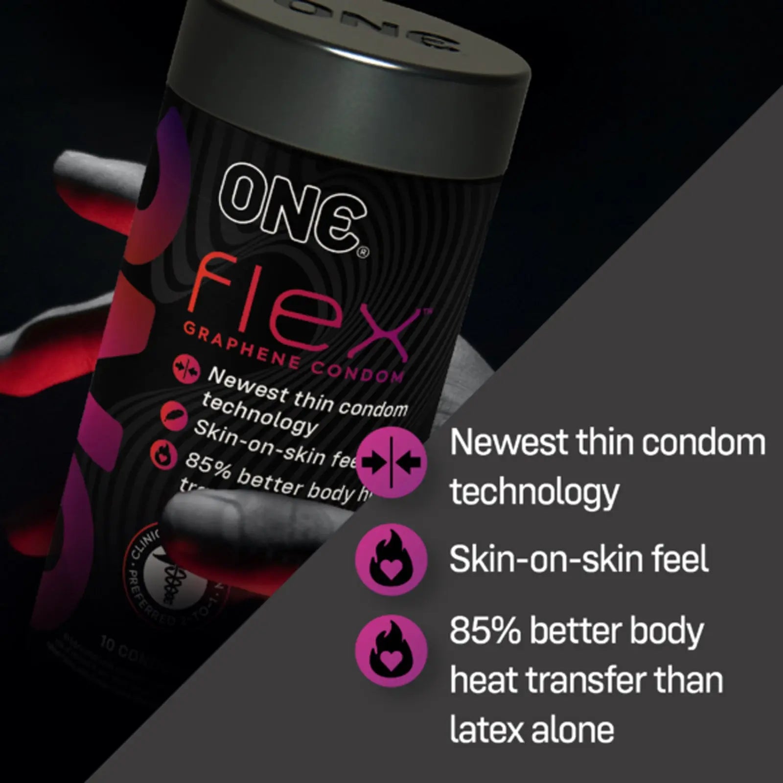 One Flex 10 Count Condoms Paradise Marketing