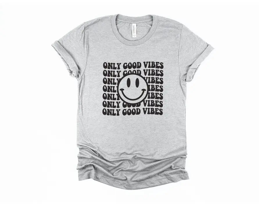 Only Good Vibes Shirt Smiley Face Shirt | 90s Shirt Stiles Tee