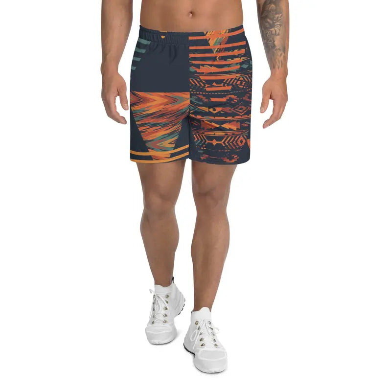 Orange and Indigo Men's Shorts Adirelounge
