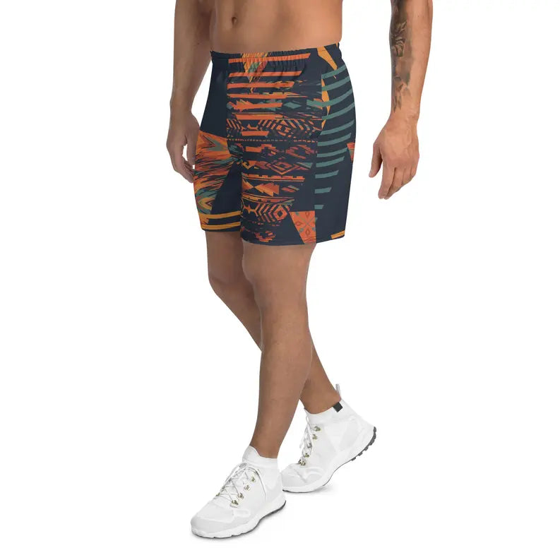 Orange and Indigo Men's Shorts Adirelounge